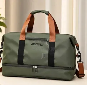 Large Capacity Travel Duffel Bag With Shoe Compartment