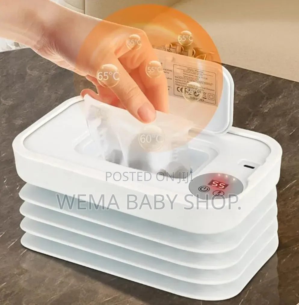 Foldable/Portable/Collapsible Baby Digital Wipes Warmer and Dispenser