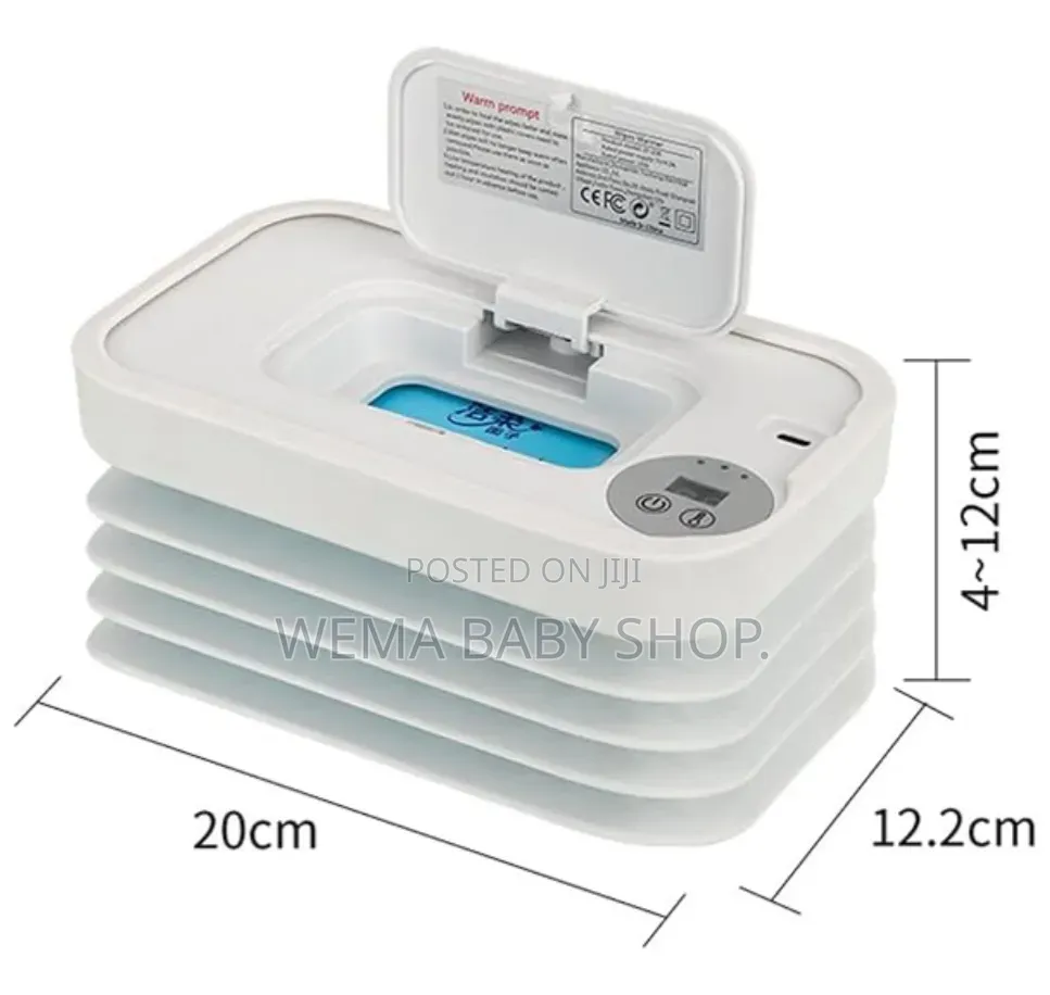 Foldable/Portable/Collapsible Baby Digital Wipes Warmer and Dispenser
