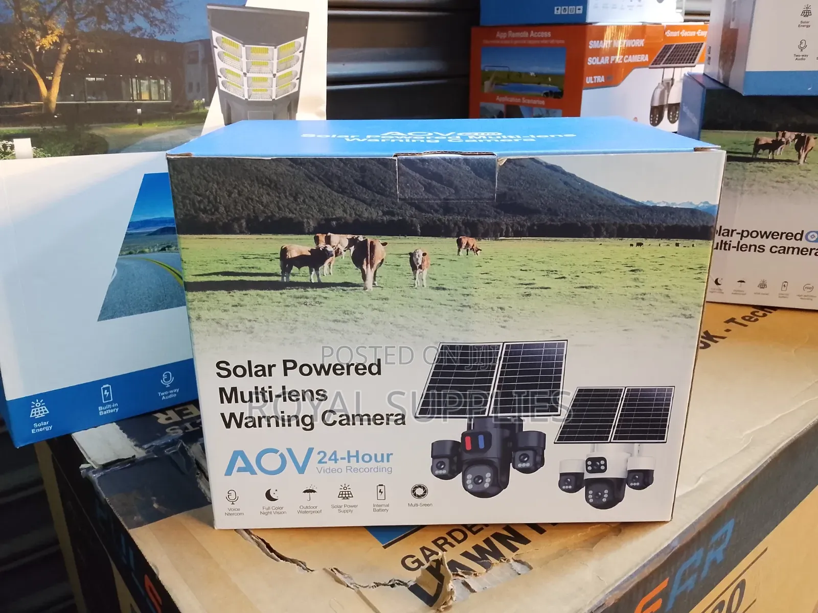 4 Lens Solar CCTV Camera 4G