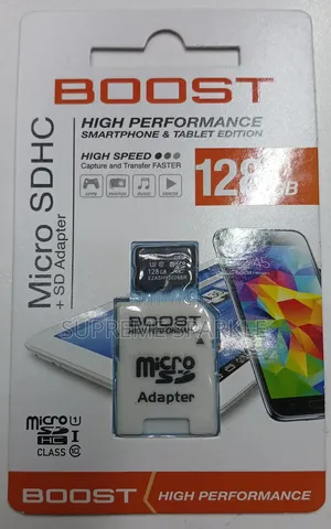 128GB Micro SD Card Class 10 BOOST Memory Card + SD Adapter