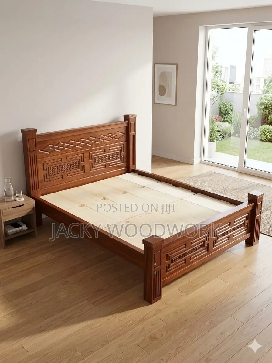 Modern Vertical Slat Bed