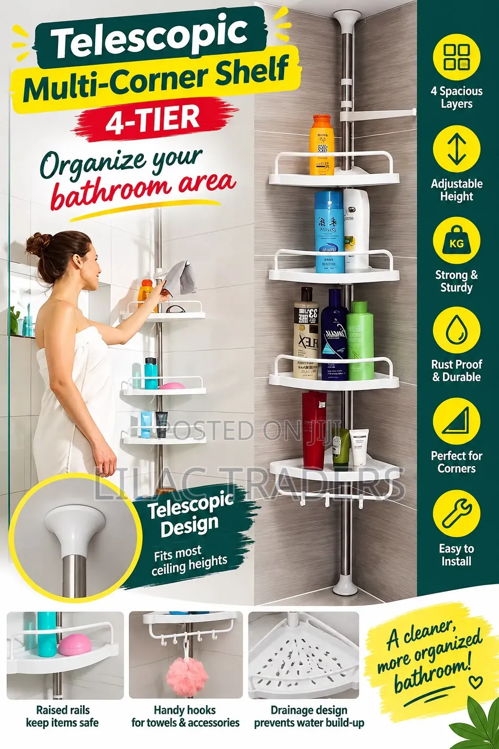 *Telescopic Multi-Corner Shelf* *Je