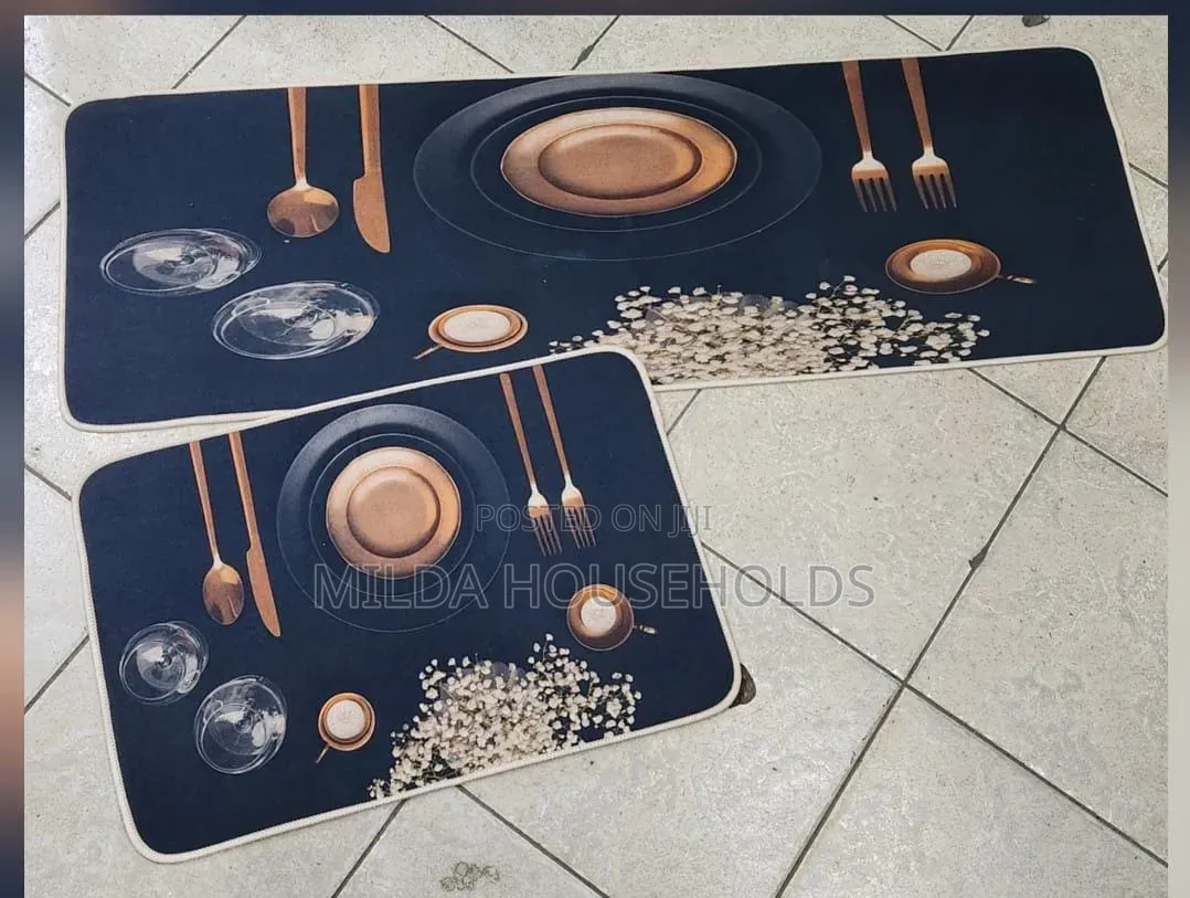 2pcs Kitchen Mats With Rubber Super Non-Slip Underside