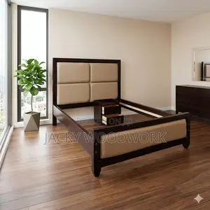 Contemporary Upholstered Platform Bed