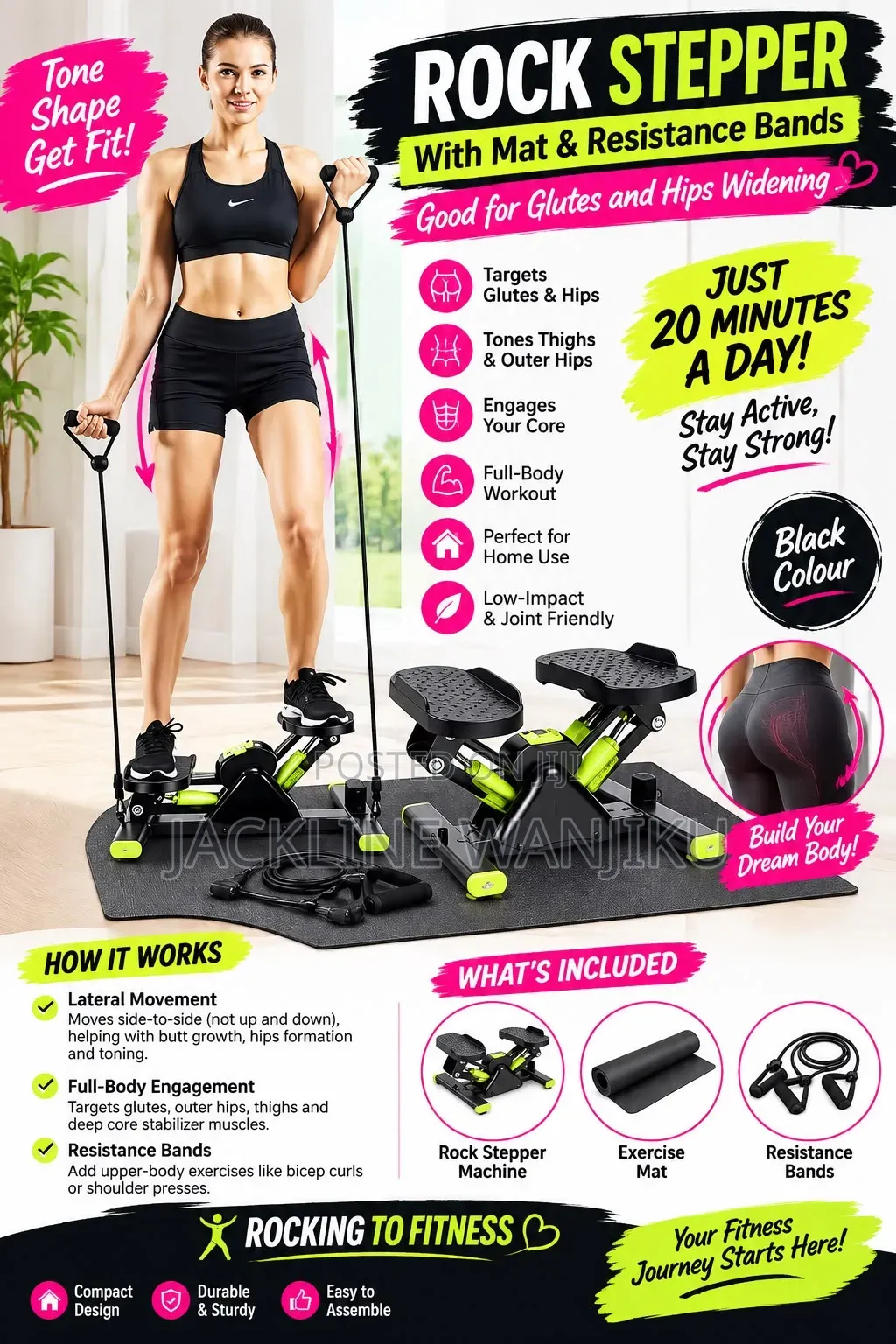 Rock Stepper Exercise Machine Designed for Home Workouts.