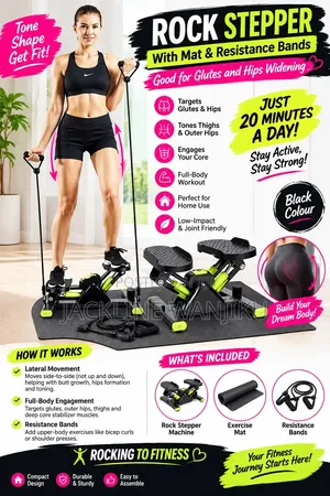 Rock Stepper Exercise Machine Designed for Home Workouts.