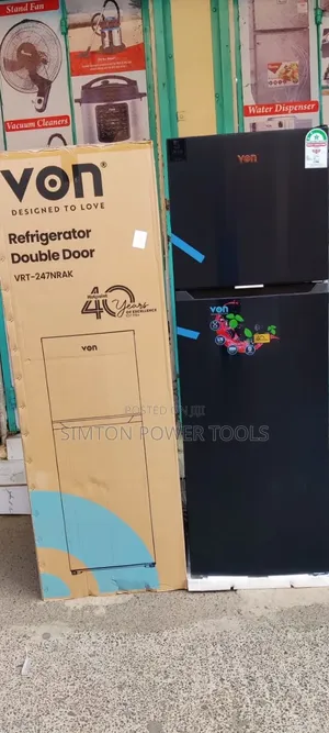 VON VRT-247NRAK Double Door Refrigerator,