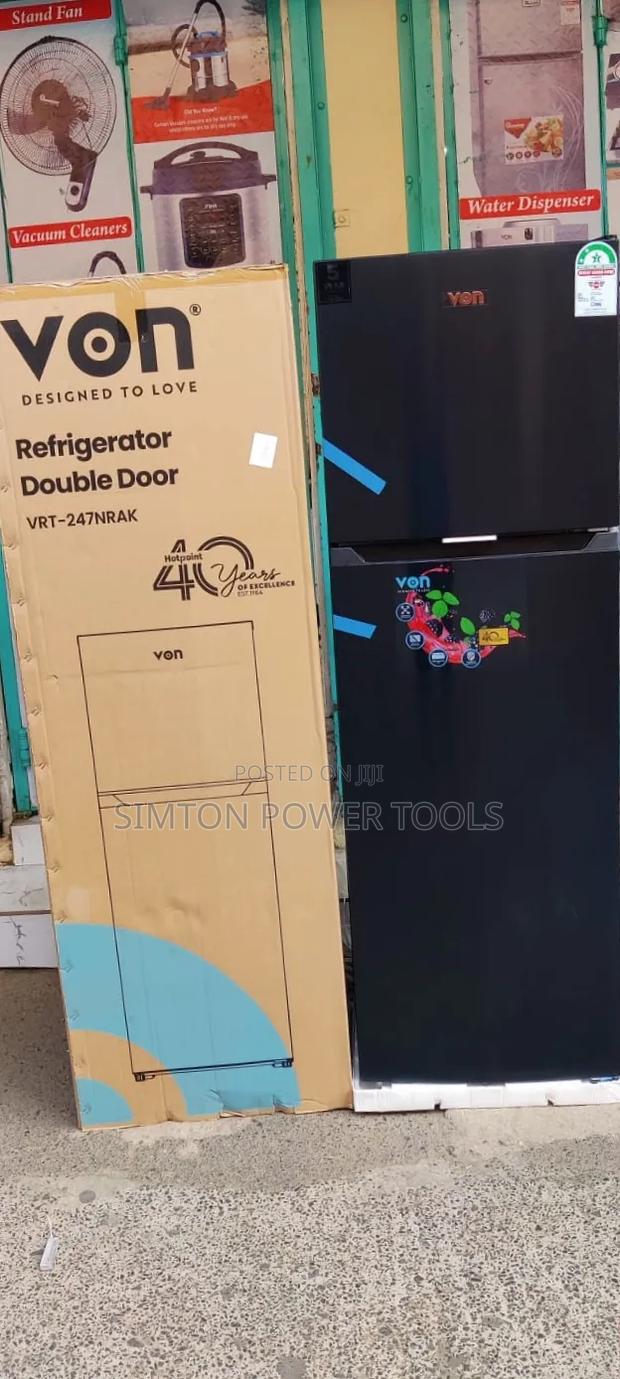 VON VRT-247NRAK Double Door Refrigerator, - thumbnail 2