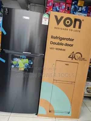 VON VRT-182NRAK Double Door Refrigerator.