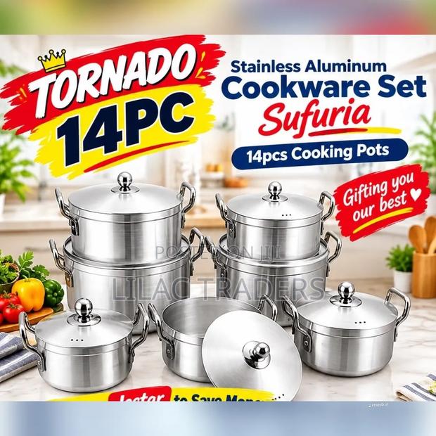 *14pc Stainless Steel Cookware Set Je - main view
