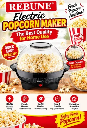 *Rebune Popcorn Maker* **Electric Hot-Air Popcorn Maker.