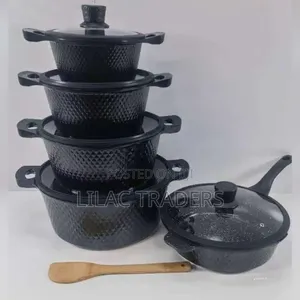 *_Bosch 11pc Cookware With Silicone Lid Covers*_ Black Colour Je