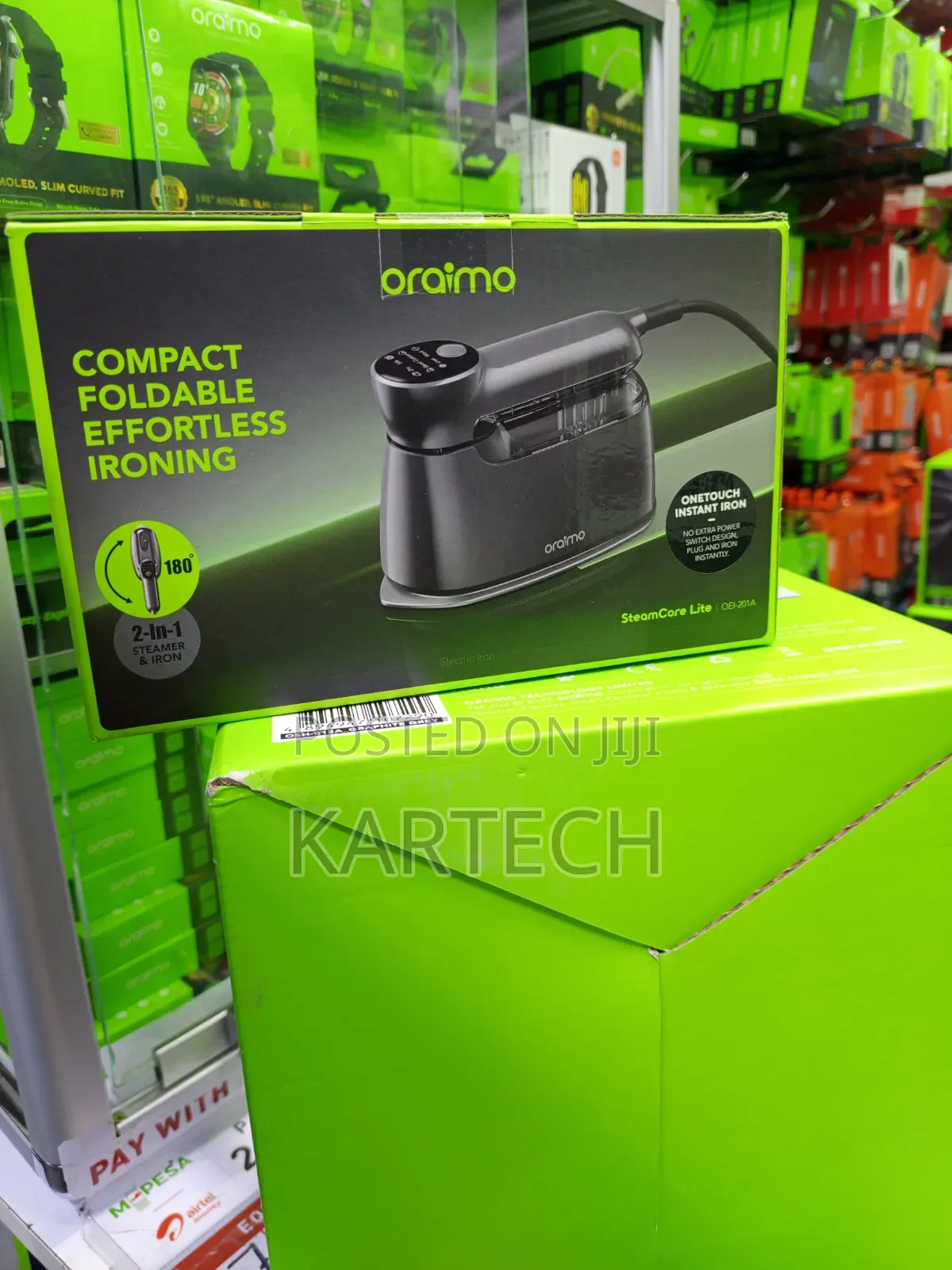 Oraimo SteamCore Lite Steam Iron 180° Rotating Handle 6 Modes,130ml