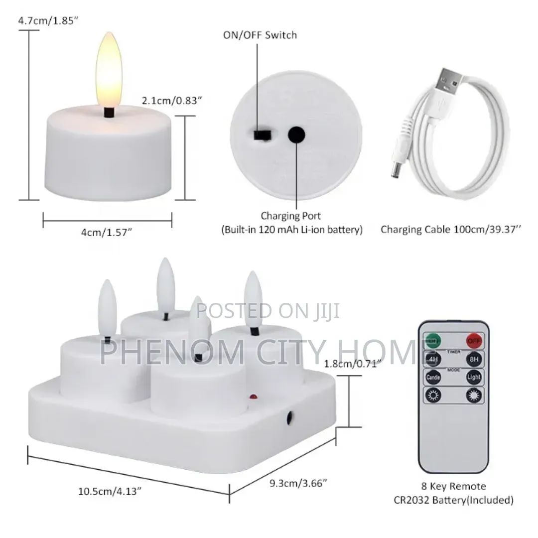 Bullet Tip Flickering LED Candles Battery