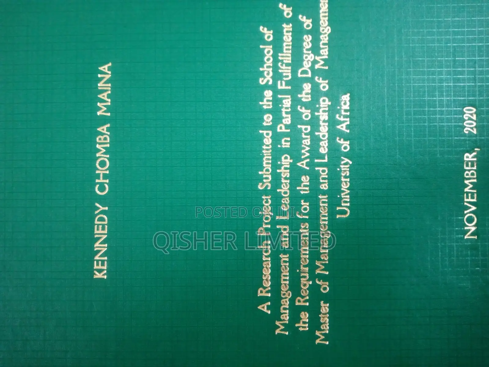 Thesis Binding and Embossing