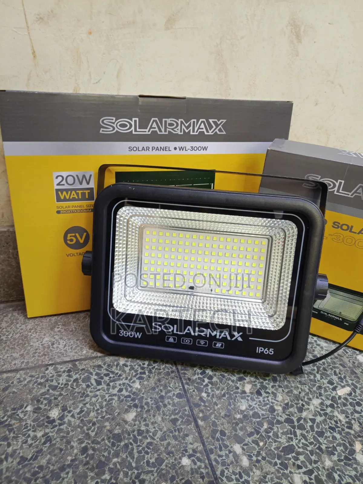 Solarmax 300W Solar Powered Security Compound FloodLight
