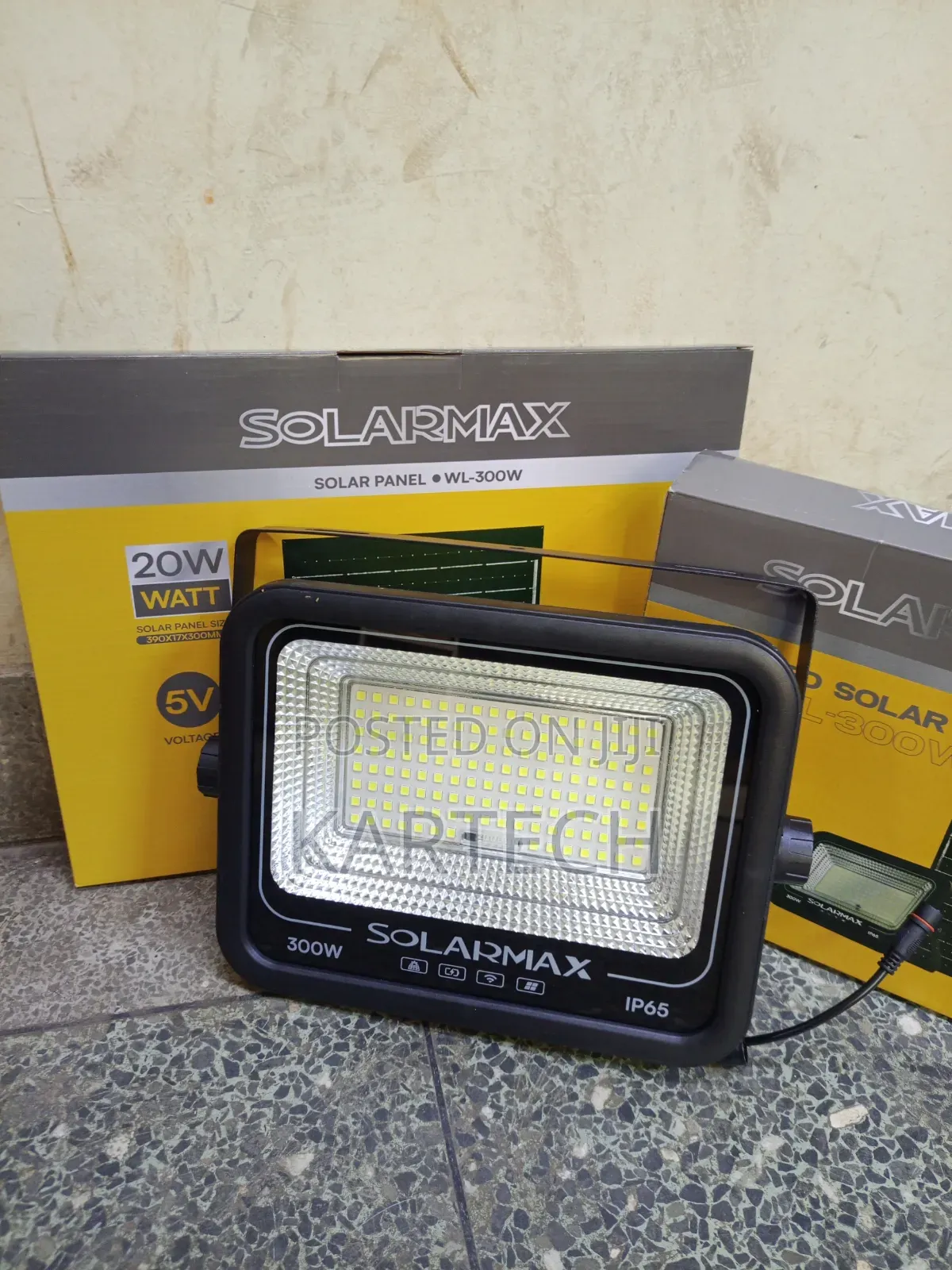 Solarmax 300W Solar Powered Security Compound FloodLight