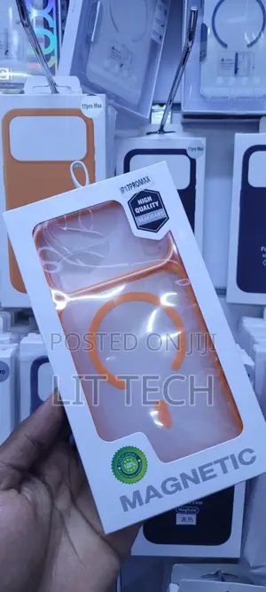 Magnetic MagSafe Orange Clear Case for iPhone 17 Pro Max