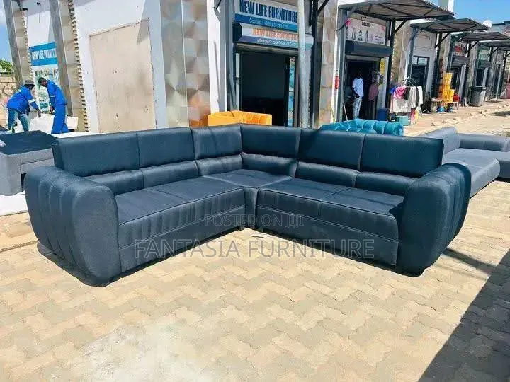7-Seater Blue/Dark Sectional Sofa