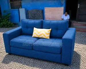 2-Seater Blue Sofa + Free Delivery