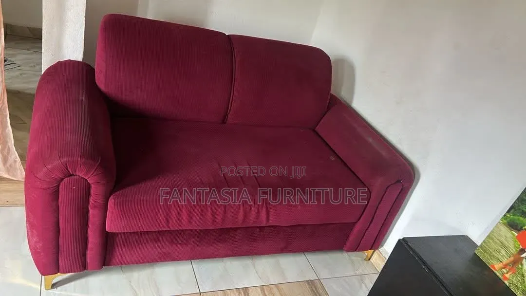 2-Seater Maroon Sofa