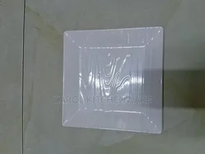 Square Melamine Plate / 12 PC White Melamine Plate