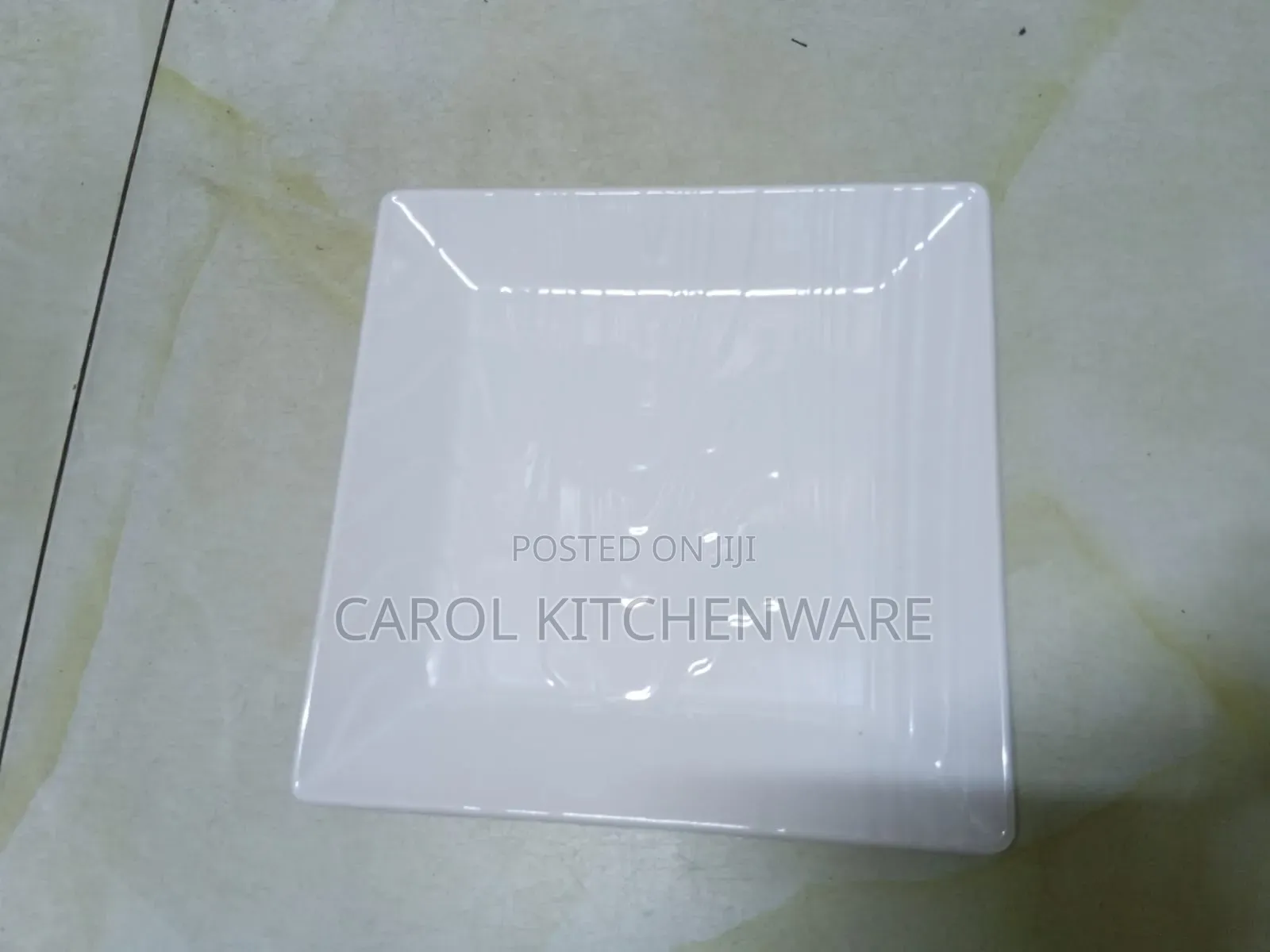 Square Melamine Plate / 12 PC White Melamine Plate