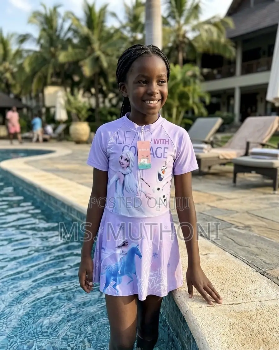 Girls "Lead With Courage" Frozen One-Piece Swimsuit