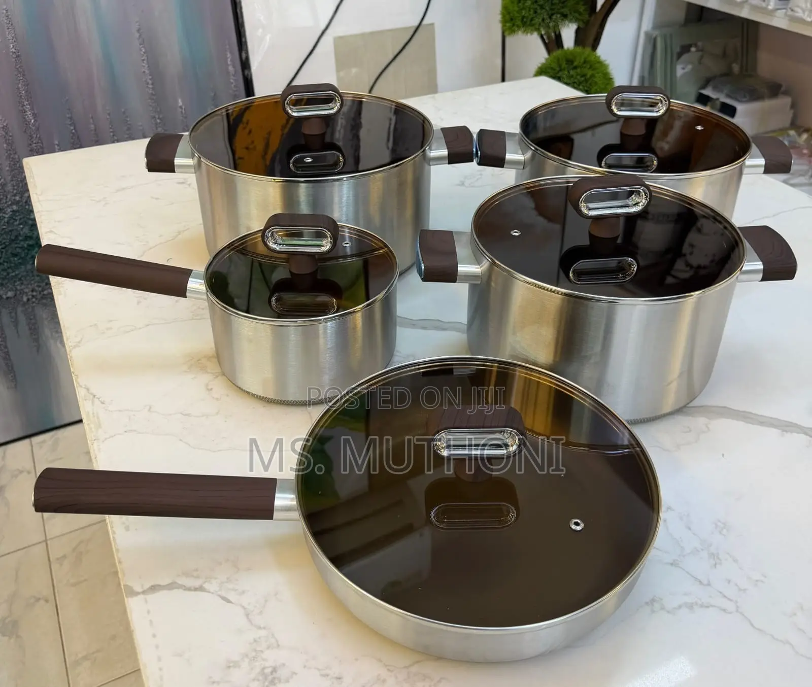 TitanGlow Amber Stainless Cooking Pots Collection