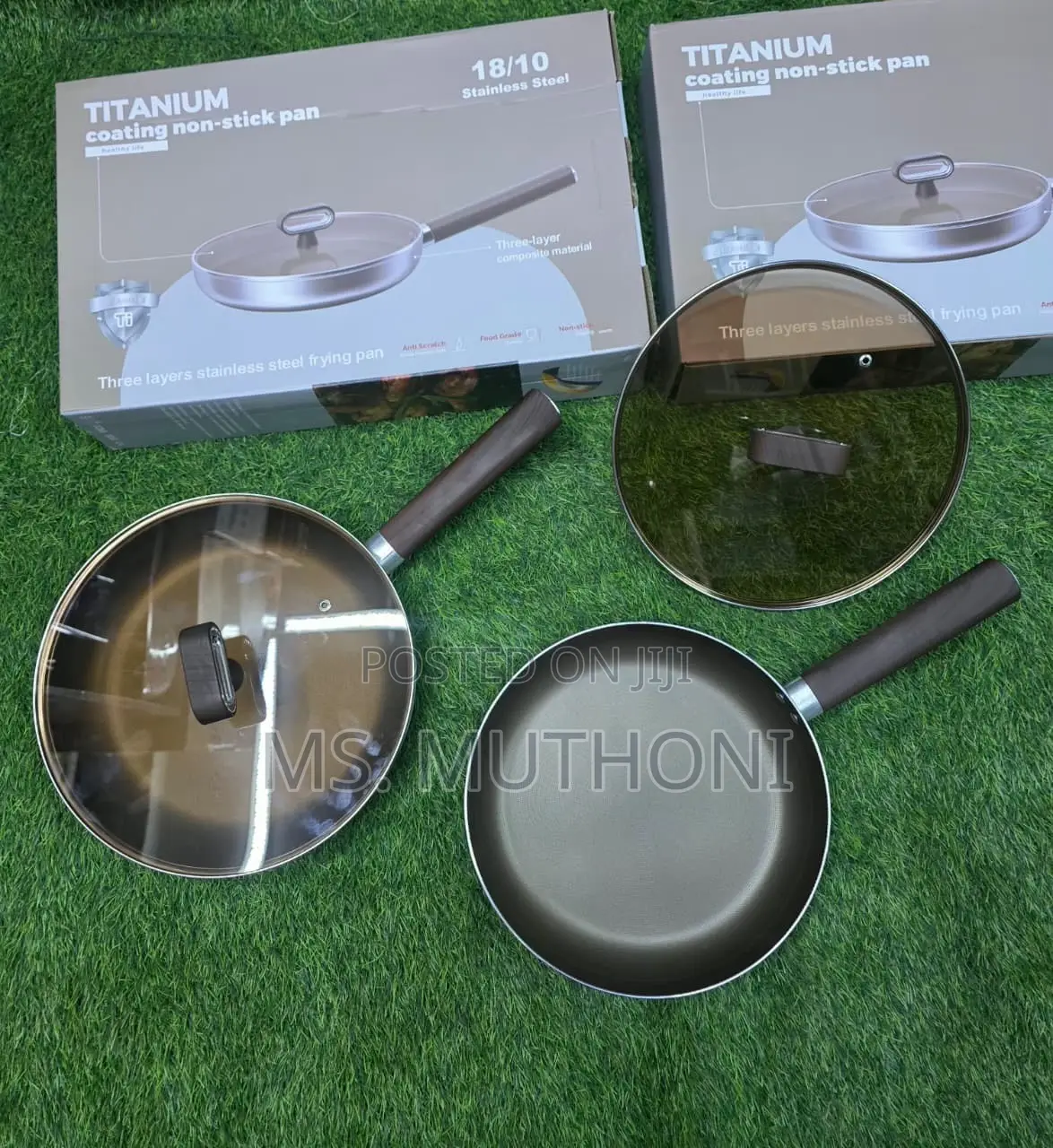 Titanium Coating Non-Stick Pan Grill in 26 Cm / 28 Cm