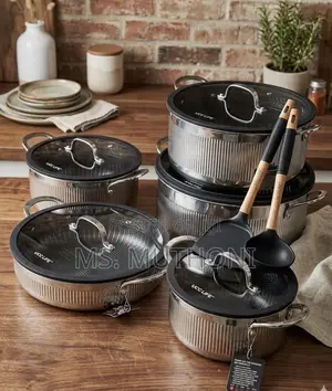 UCC LIFE Luxury Ribbed Sufuria Frying Pan Set