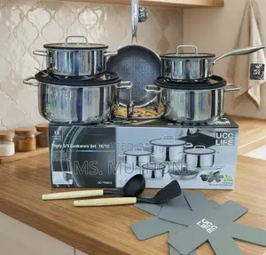 UCC LIFE 13-Piece Premium Triply Stainless Steel Cookware Set (18/10