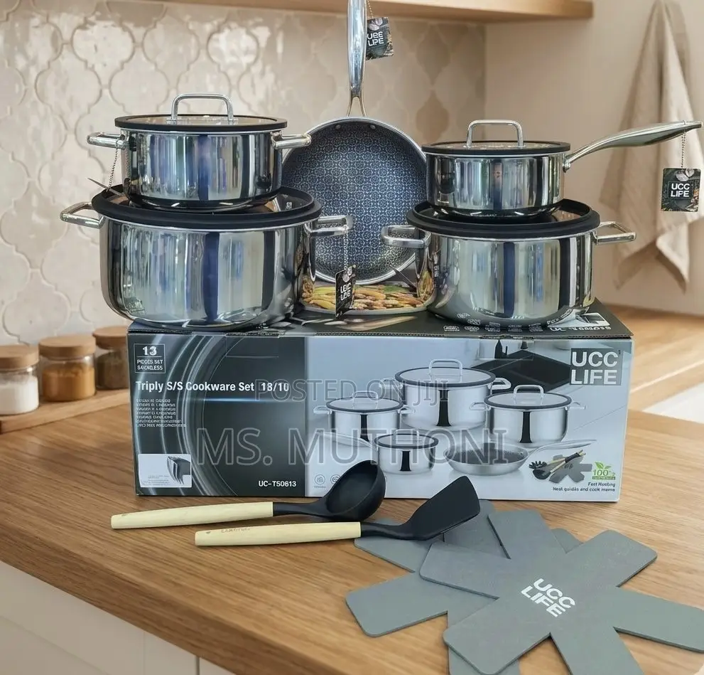 UCC LIFE 13-Piece Premium Triply Stainless Steel Cookware Set (18/10