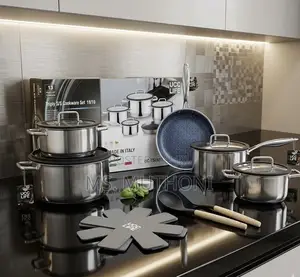 UCC LIFE Elite 18/10 Tri-Ply Stainless Steel Pots and Pans Set