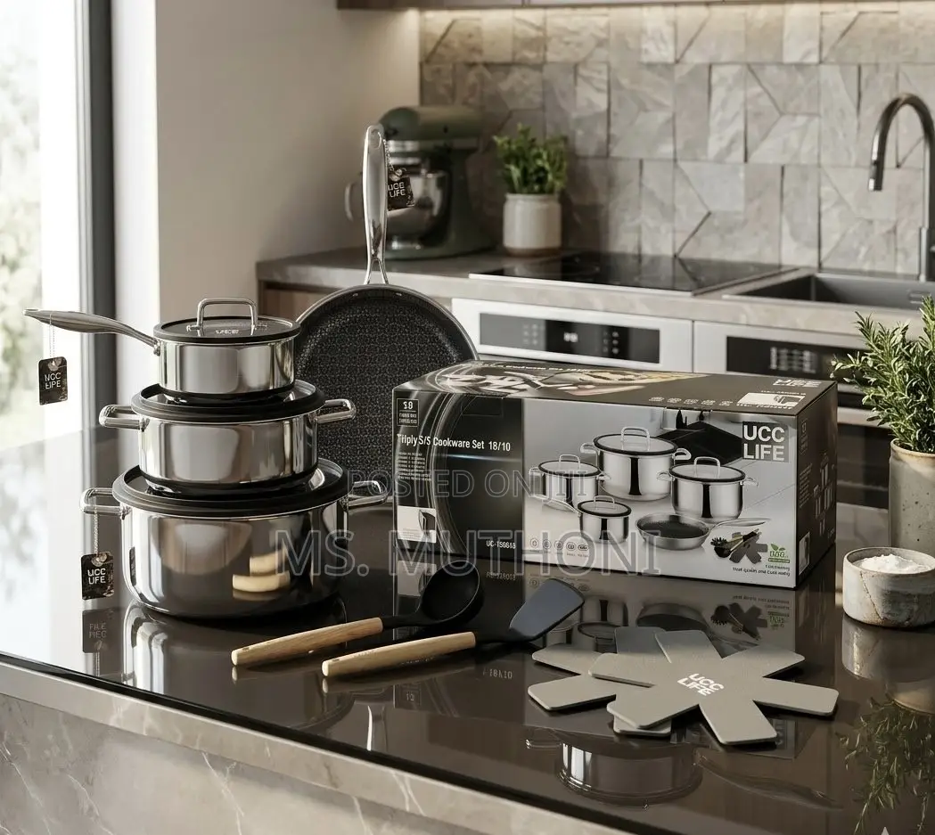 UCC LIFE 13pcs Non-Stick Honeycomb Interior Luxury Cookware Set