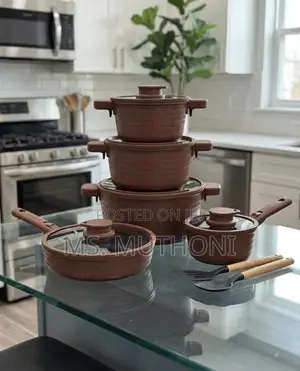 The Hearth Woven 14-Piece Brown Rattan Cookware Set,