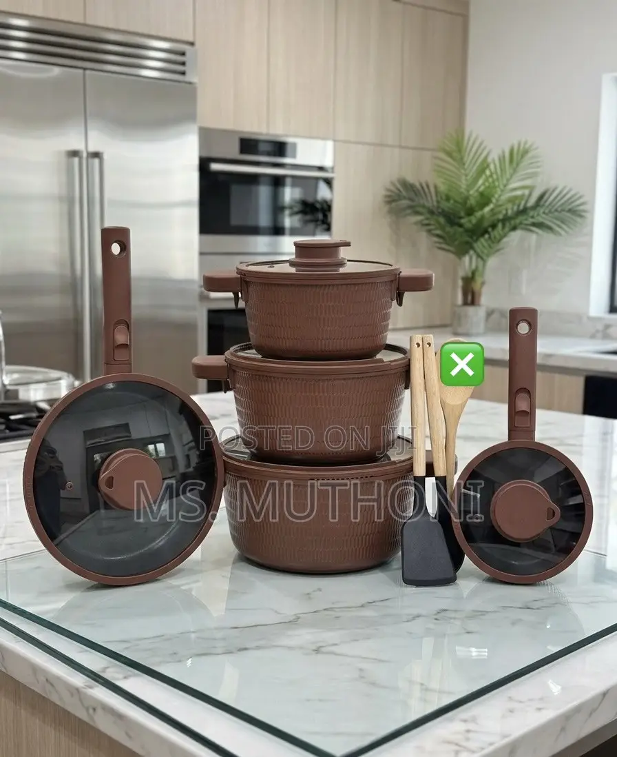  Rustic Luxe Non-Stick 14 PCs Cookware Set