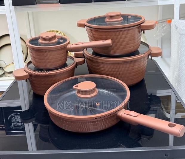  Rustic Luxe Non-Stick 14 PCs Cookware Set - thumbnail 2