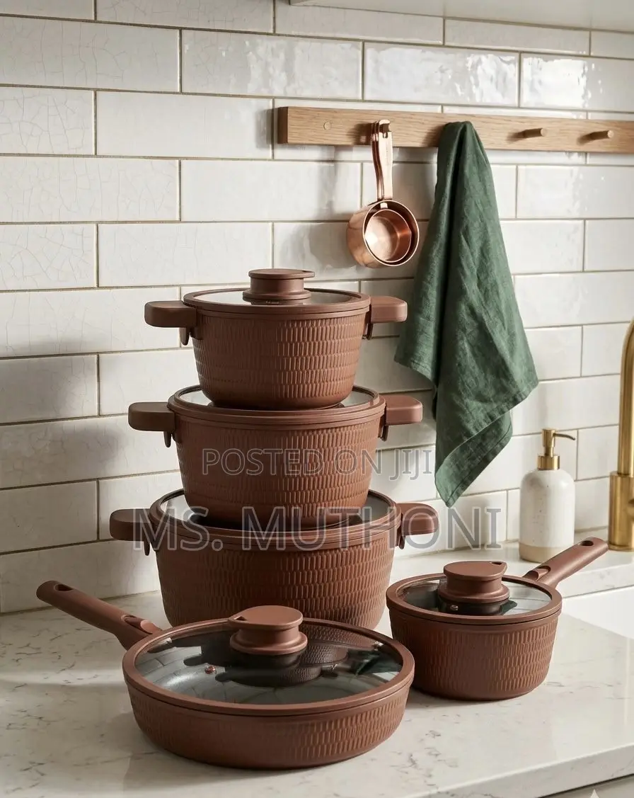 Earthy Tones Aesthetics ! 14 PCs Culinary Cooking Pots Suite