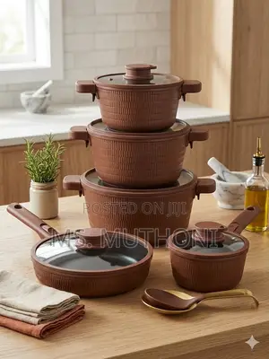 Earthy Tones Aesthetics ! 14 PCs Culinary Cooking Pots Suite