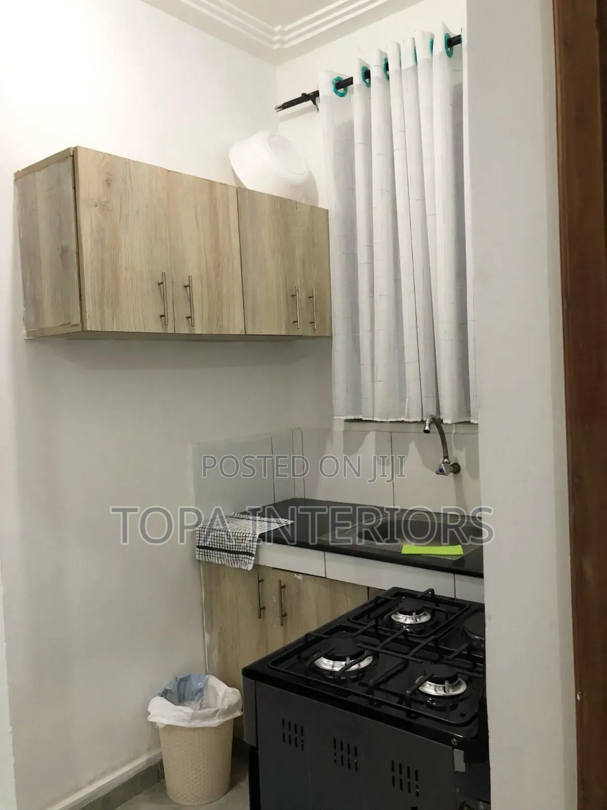 White Kitchen Sheer Curtains Net