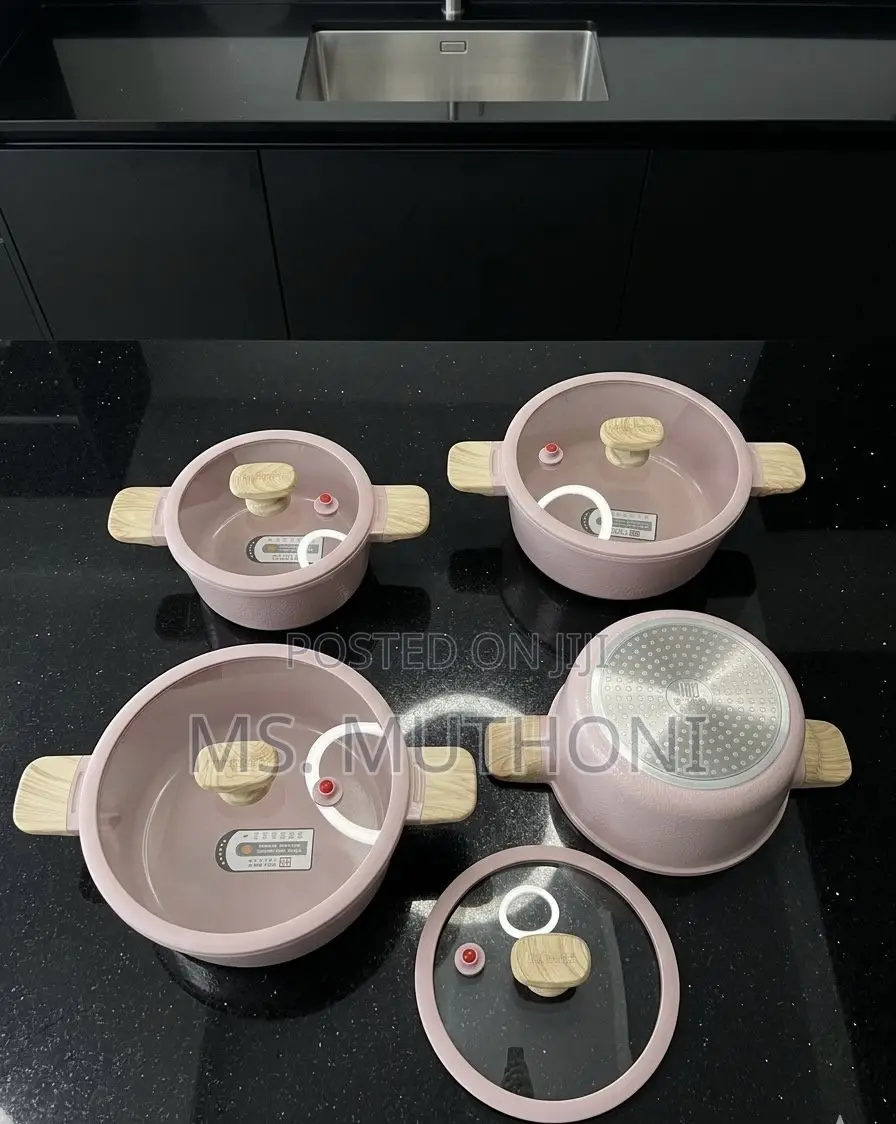 Ceramic Soft Rose Quartz Healthy Induction Set