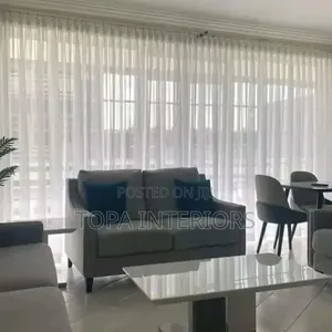 Wall to Wall Sheer Curtains Net for Large Living Room Windows