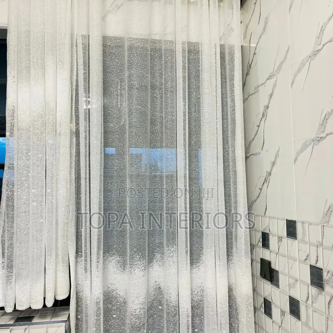 Wall to Wall Sheer Curtains Net for Large Living Room Windows