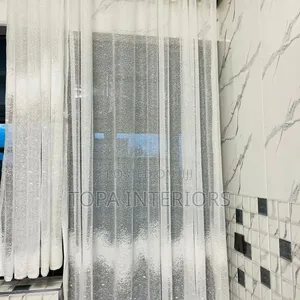 Wall to Wall Sheer Curtains Net for Large Living Room Windows