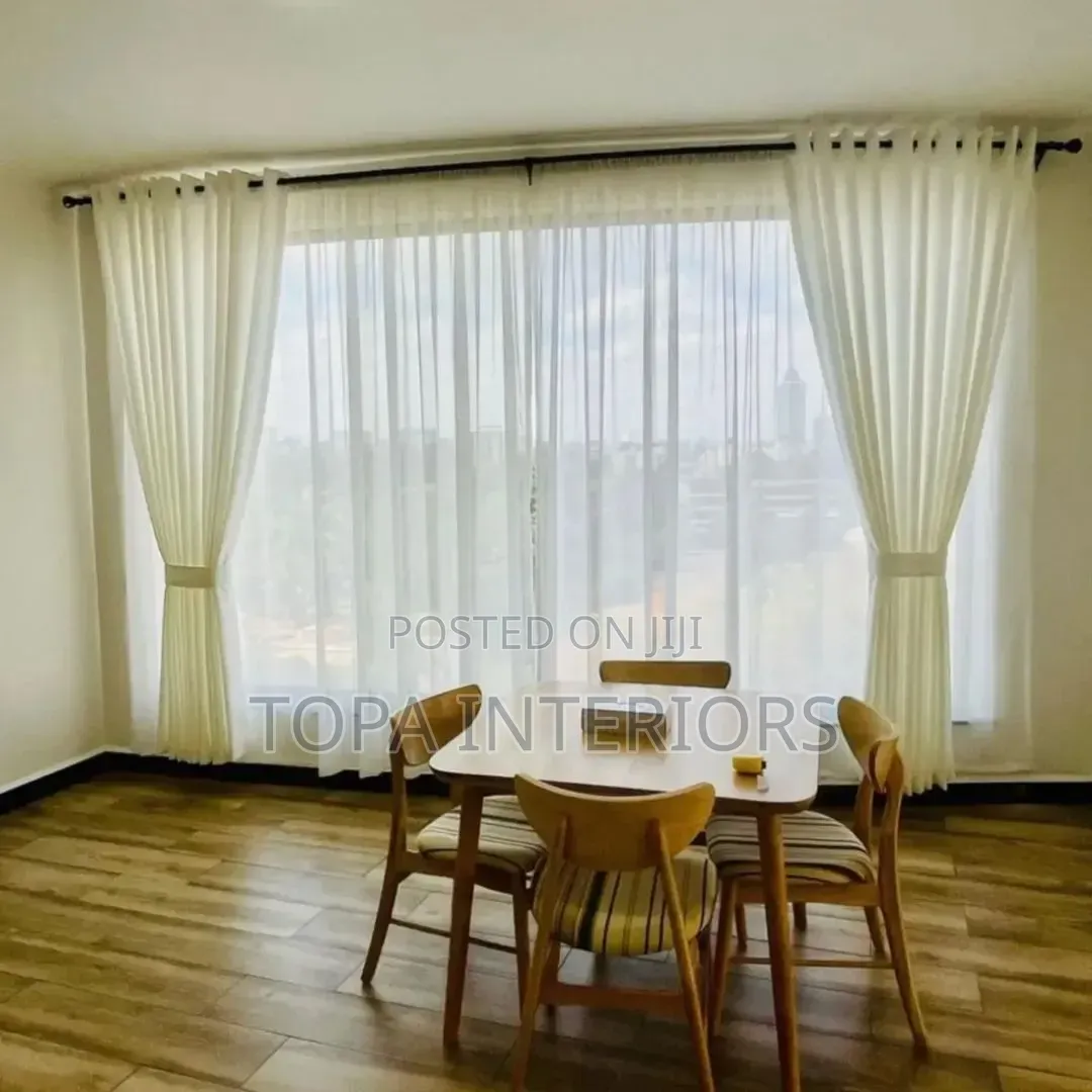Wall to Wall Living Room Sheer Curtains Net