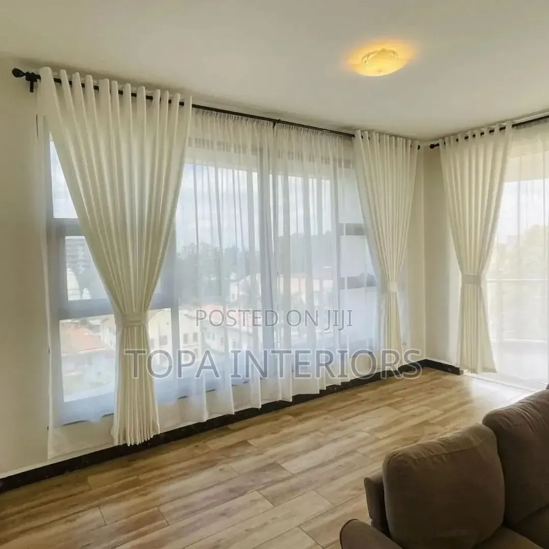 Wall to Wall Living Room Sheer Curtains Net
