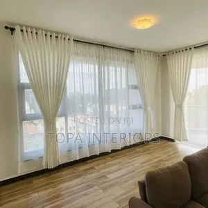 Wall to Wall Living Room Sheer Curtains Net