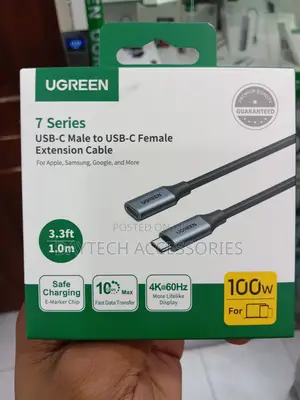 Ugreen USB-C Male to USB-C Female Extension Cable 1M